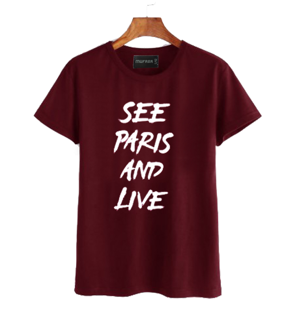 See Paris Burgundy See Paris and Live - Image 1